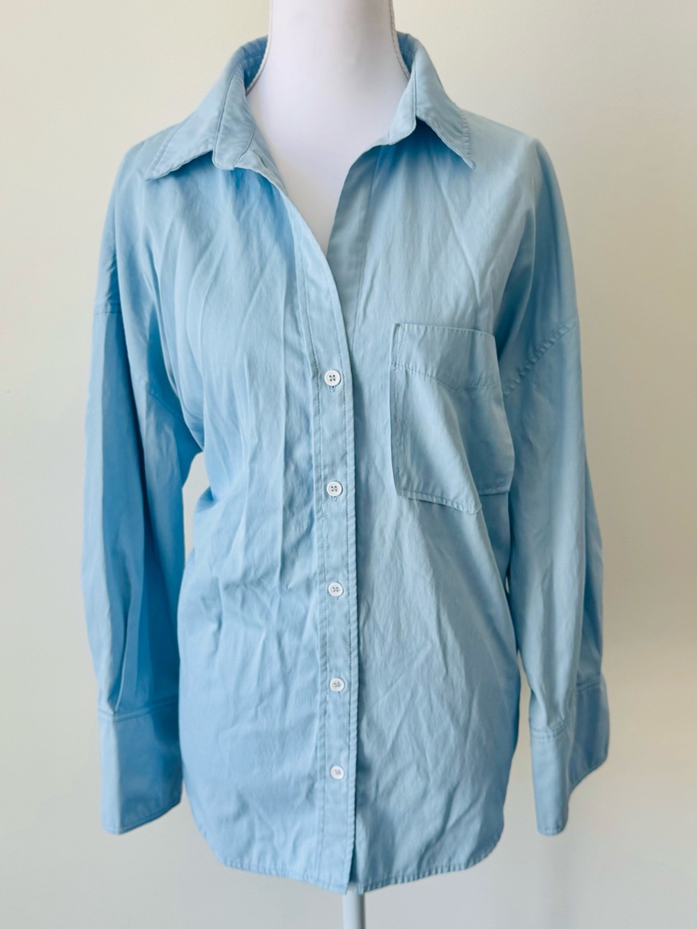 Sky Blue Oversized Button-Down Shirt 💙
